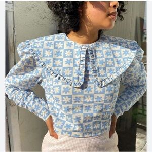 Wendy Top Blue Daisy